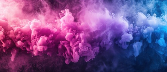 Fototapeta premium Color powder splash rainbow background paint holi smoke colour abstract. Powder color splash explosion dust ink burst splatter white texture isolated black spray party blue wallpaper cloud pink stain