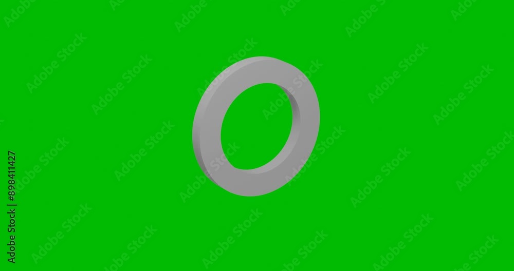 Poster animation of rotation of a white circle symbol with shadow. simple and complex rotation. seamless lo