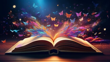 magic book and magic light