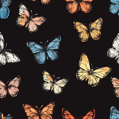 Butterflies and flowers and the sky