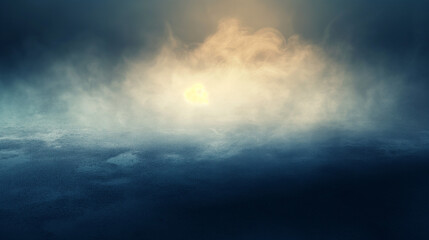 Dark blue beige grainy gradient background, noise texture effect banner header poster design