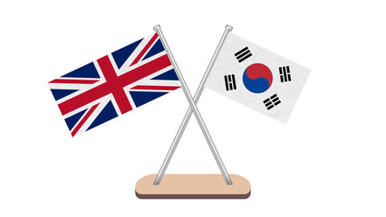 South Korea UK ko United Kingdom Great Britain Flag