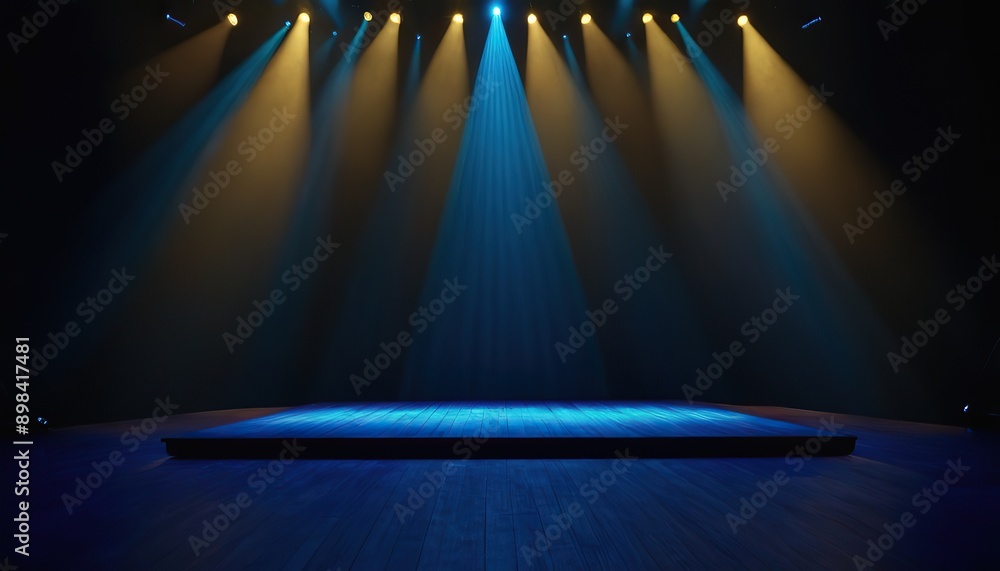 Poster colorful bright stage lights in a concert design7