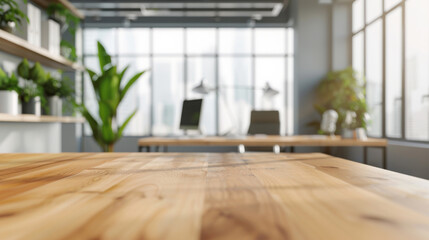 Contemporary Office Desk with Text Space: Suitable for Business and Web Design