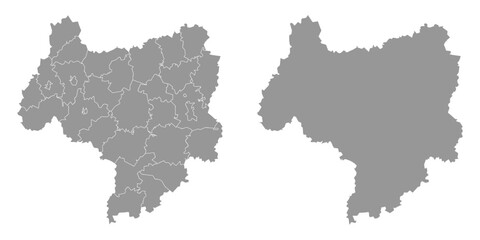 Bryansk Oblast map, administrative division of Russia. Vector illustration.