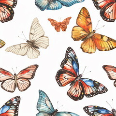 Butterflies and flowers and the sky