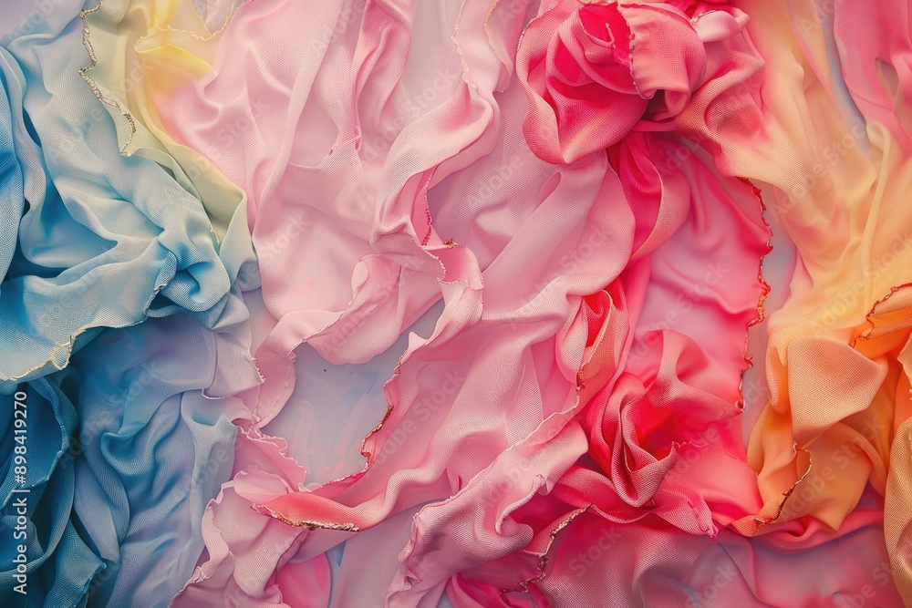 Poster soft washes of color bleeding into each other, ai generated