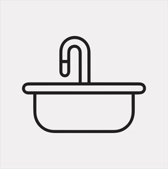 sink silhouette vector on a white background