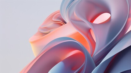 Abstract background forming wavy shapes with pastel colors
