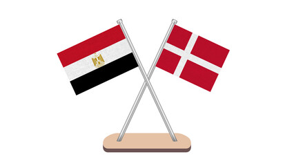 Denmark Egypt Flag