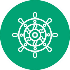 Helm line circle icon