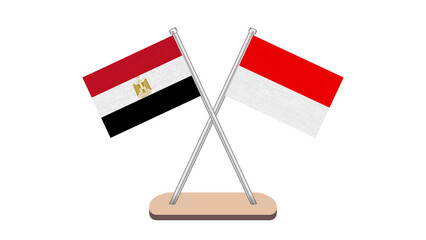 Indonesia Egypt Flag