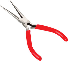 Pliers tool vector art in white isolated background