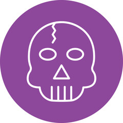 Pirate Skull line circle icon