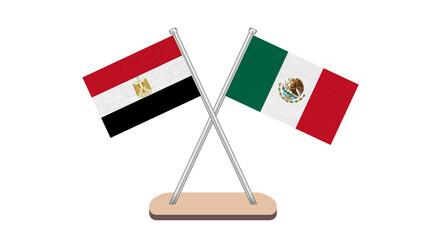 Mexico Egypt Flag