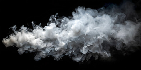 Fog texture on a black background, haze, element for use in design