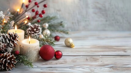 Christmas prayer corner with decorations, religious tradition, celebrating the Holy season