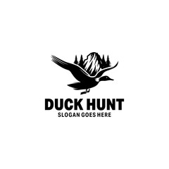Duck Hunt Logo Design Template