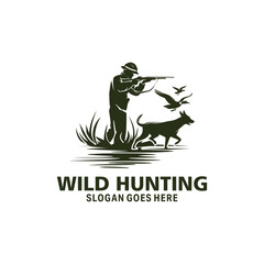Wild Hunting Logo Design Template