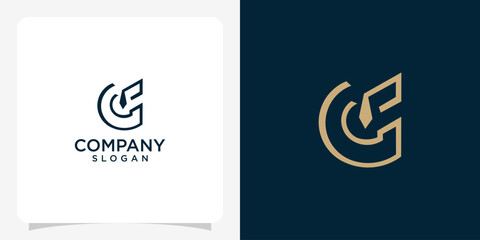 initial letter g abstract monogram logo vector design