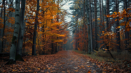 Fototapeta premium autumn in the forest