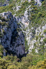 Impressive view of the Galamus gorges in France.