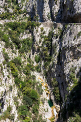 Impressive view of the Galamus gorges in France.