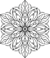 New style adult mandala for coloring book pages