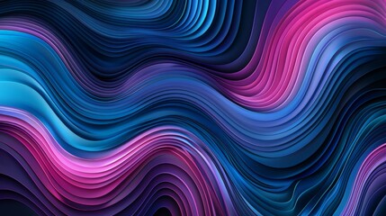 Abstract background forming colorful blue and purple wavy stripes