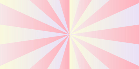 Abstract pink and yellow ray sunburst gradient spiral colorful background. 