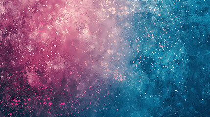 Bright teal pink grainy background with colorful noise texture for summer poster design