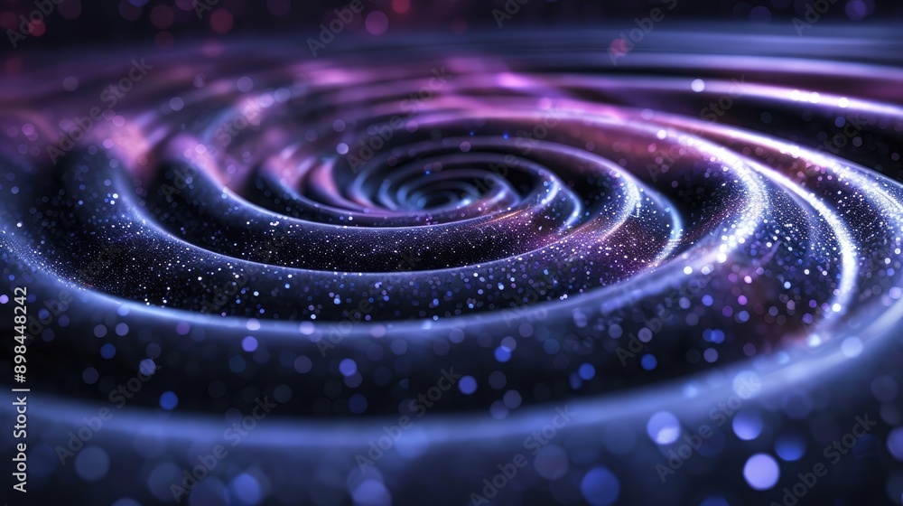 Poster simulation of gravitational waves with visual effects and ripples