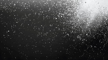 Obraz premium Deep black and bright white grainy gradient background with monochrome noise texture for retro poster design