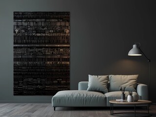 Modern and comfortable living room with a stylish sofa, contemporary furniture, and elegant decor including a lamp, cushions, and a chic design