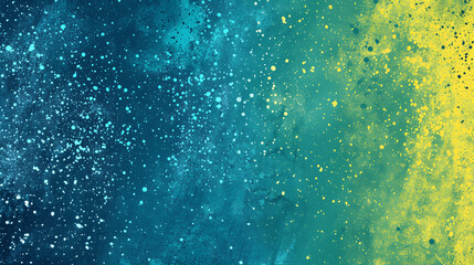 Obraz premium Neon teal yellow grainy gradient background with colorful noise texture for summer banner design