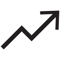 Growing business green arrow on white. Profit arow Vector illustration.Business concept, growing chart. Concept of sales symbol icon with arrow moving up. Economic Arrow With Growing Trend