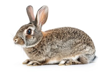 Obraz premium cute white rabbit on white background