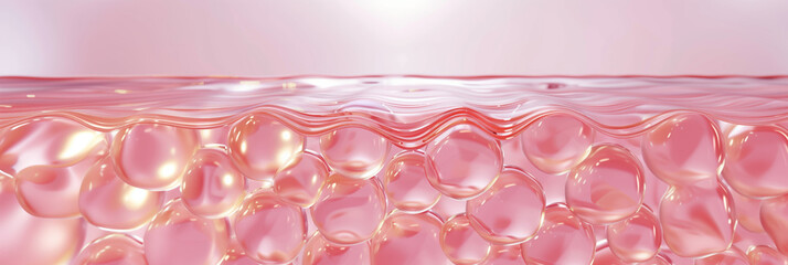 Close-Up 3D Illustration of Skin Cell Layer with Pro Vitamin B Isolated on Soft Background Emphasizing Collagen Moisture Texture for Healthy Skin