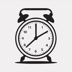 timer vector silhouette on a white background