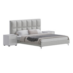 Obraz premium A bed, colorful design, bed, no background, different design, png, white background, isolated, abstract, 3d model.