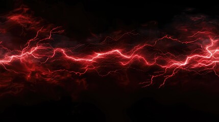 red lightning on black  background