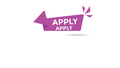 Apply now button web banner templates. Vector Illustration 

