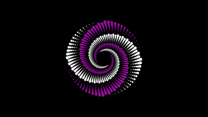 Sound Wave Rhythm in Spiral Abstract Vector.