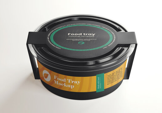 Plastic Food Tray Mockup
