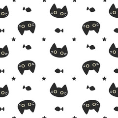 seamless pattern with cats