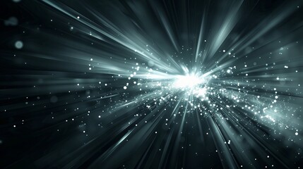 Obraz premium Abstract background with light speed motion lines converging