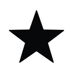 Classic Five-Pointed Star shape Icon vector sign symbol mark rank award review symbol