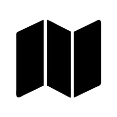 A simple icon of a folded map