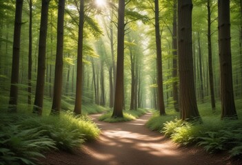 Obraz premium footpath in the woods