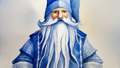 dwarf in blue